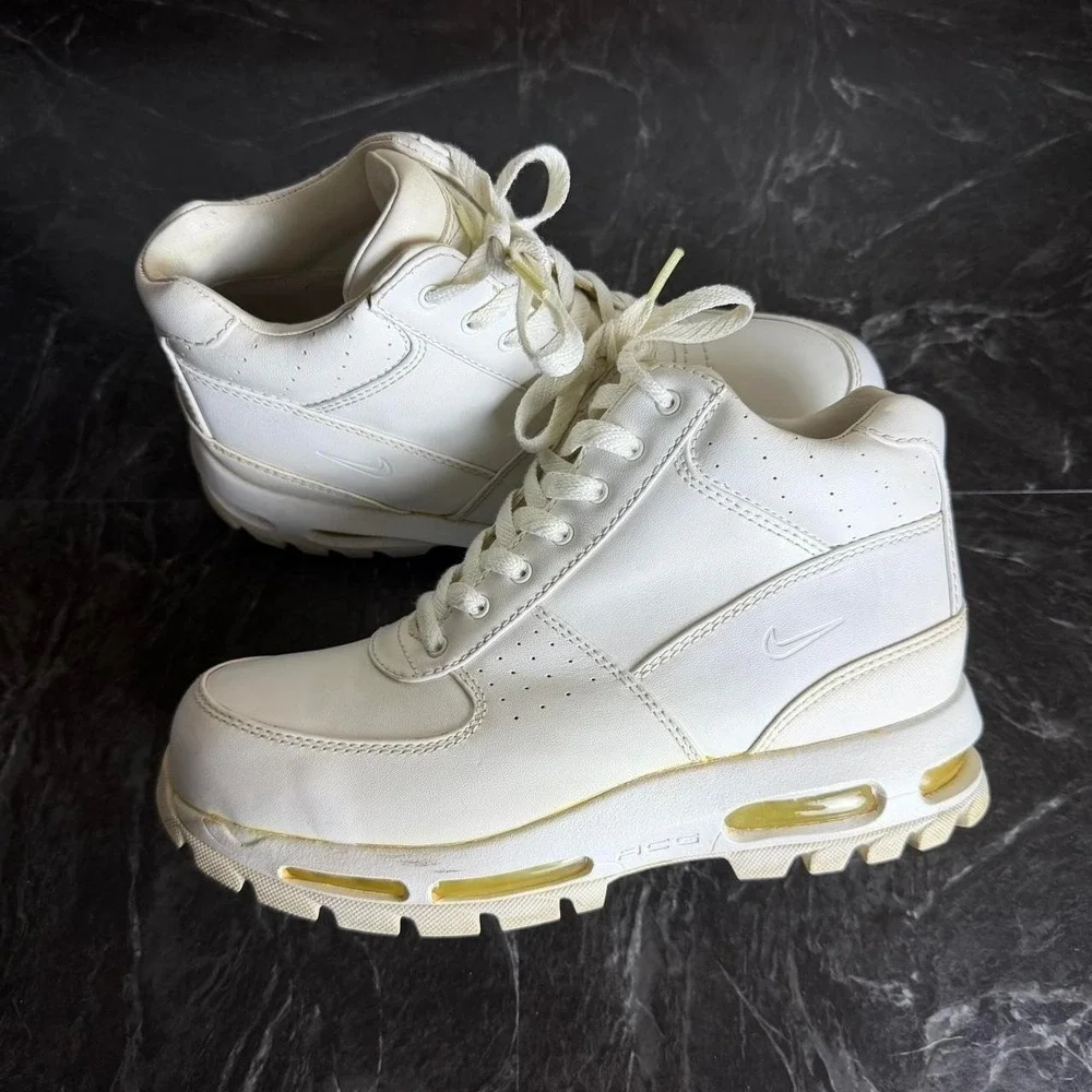 Nike ACG White Leather Air Max Goadome Boots M8.5
